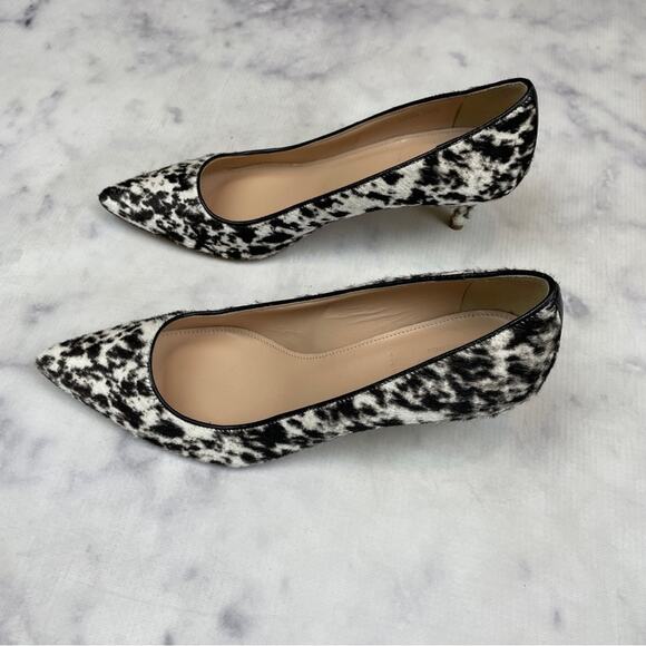 J. Crew Collection Dulci Spotted Fur Kitten Heel Pumps - Picture 4 of 11